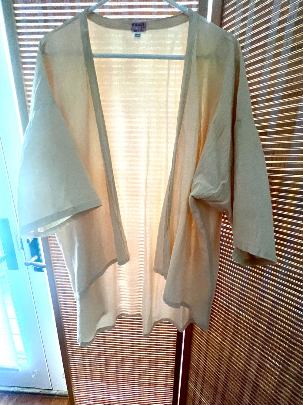 B’GAUZE Lovely Lightweight Ivory Open Cardigan OSFA